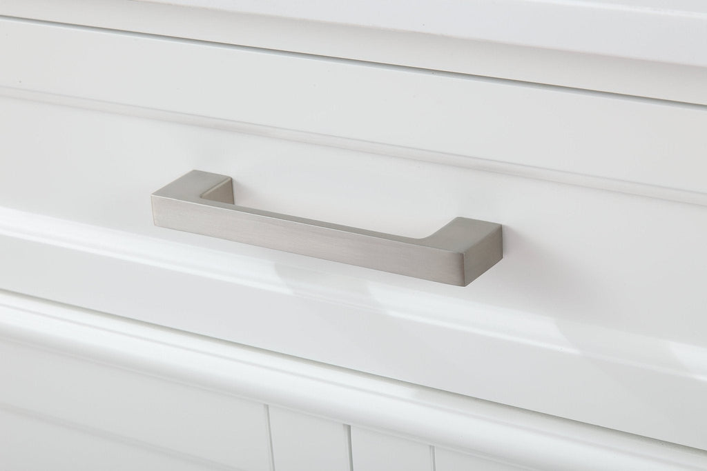 36 Inch Durand Modern White Bathroom Sink Vanity with Stone Counter Top