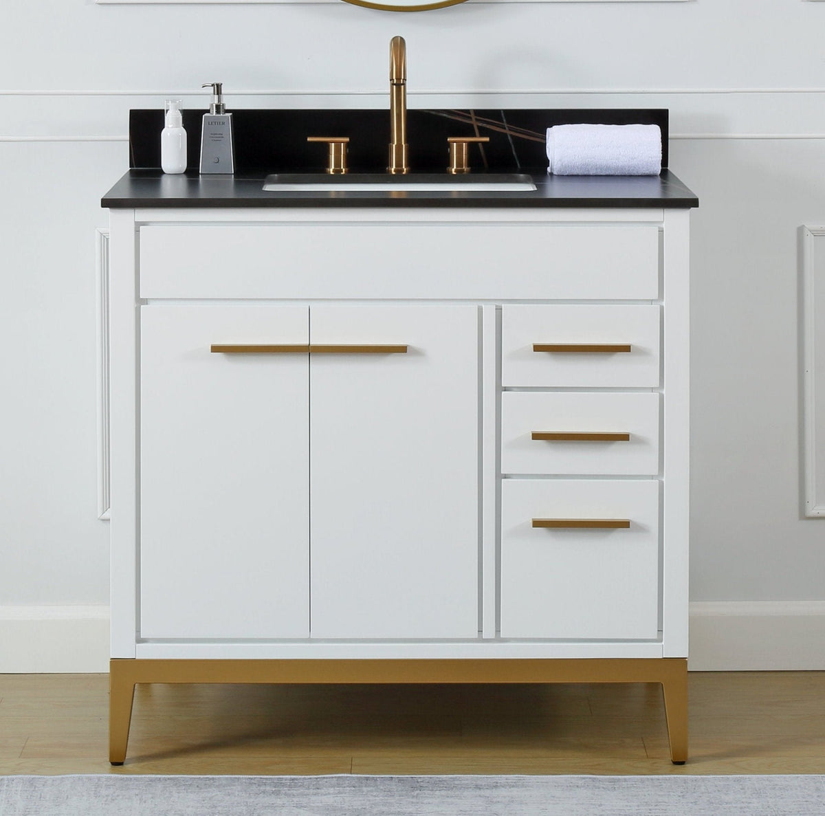 36'' Tennant Brand Modern Style White Beatrice Single Sink Bathroom Vanity