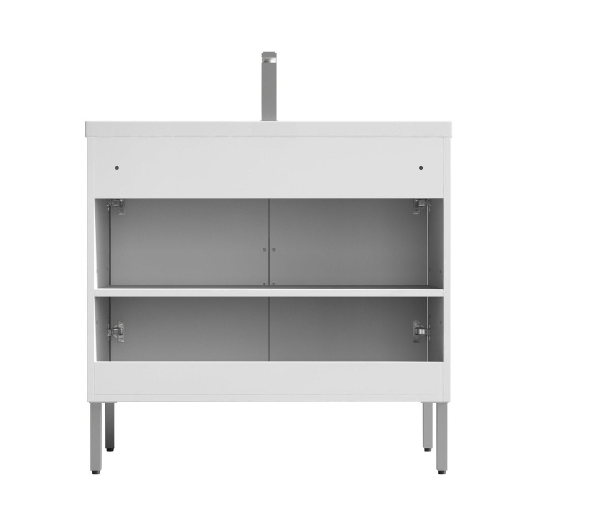 36" Tennant Brand Modern Style White Eileen Bathroom Sink Vanity