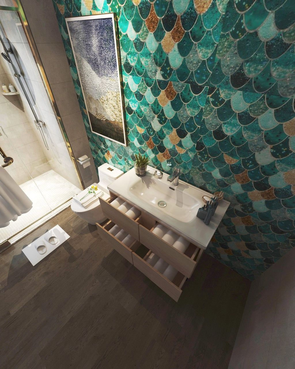 40 inch Modern Style Elvora Bathroom Sink Vanity