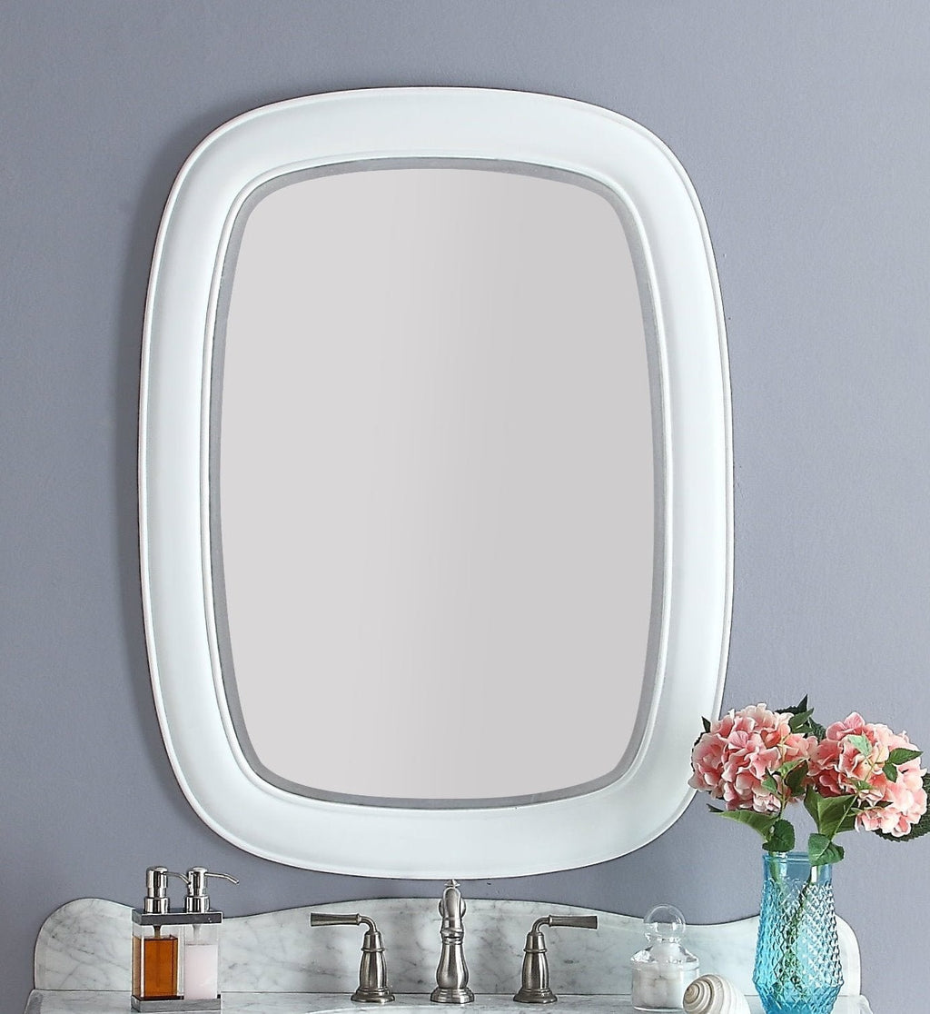 42" Benton Collection Carrara Marble Top Sesto White Bathroom Vanity
