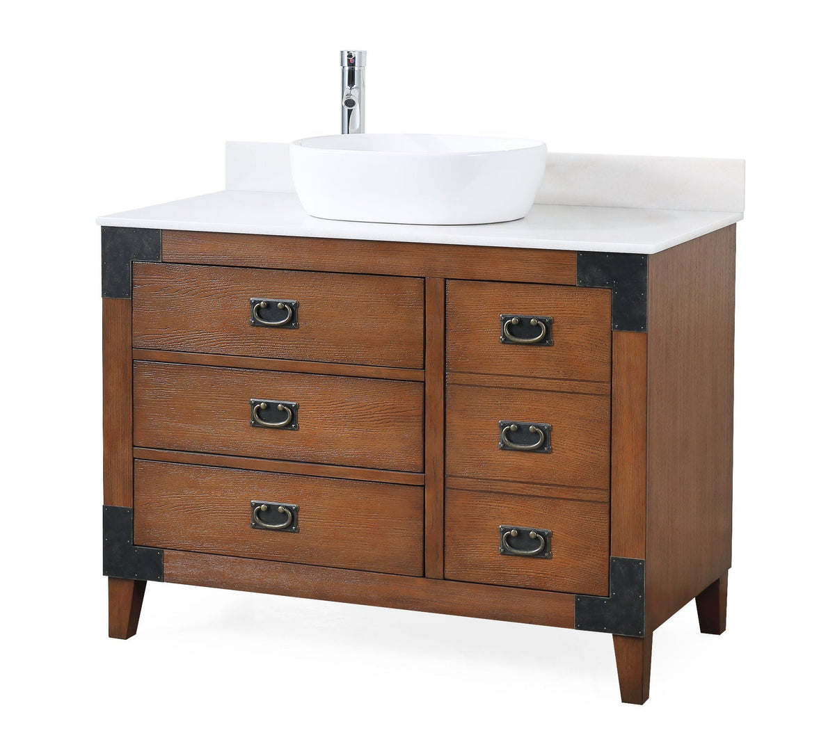 42" Benton Collection Vessel Sink Traditional Style Bathroom Vanity Akira