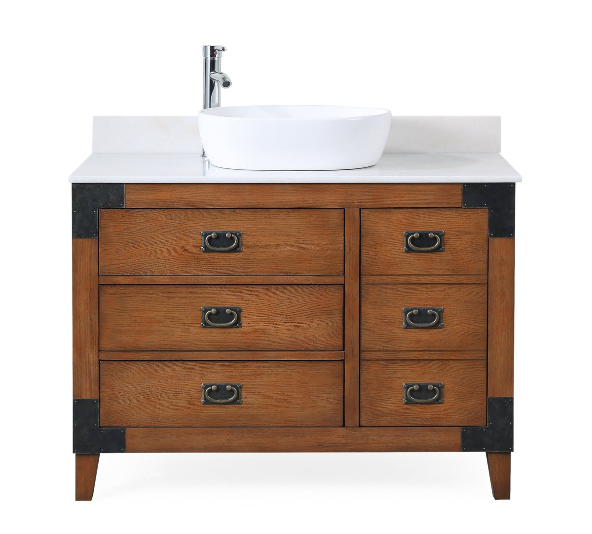 42" Benton Collection Vessel Sink Traditional Style Bathroom Vanity Akira
