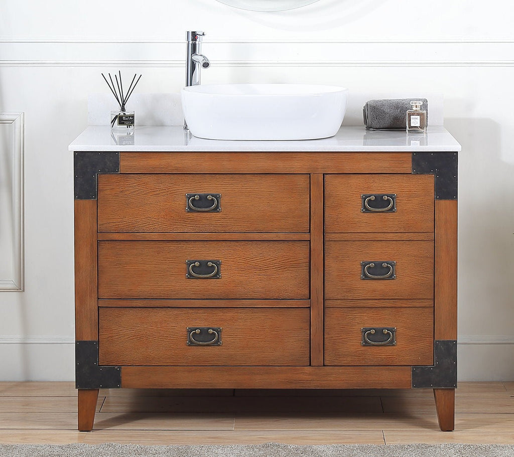 42" Benton Collection Vessel Sink Traditional Style Bathroom Vanity Akira