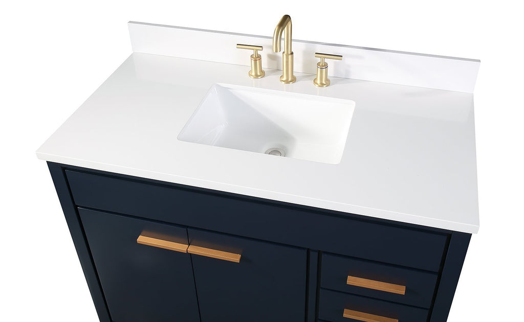 42" Tennant Brand Beatrice Navy Blue Modern Bathroom Sink Vanity