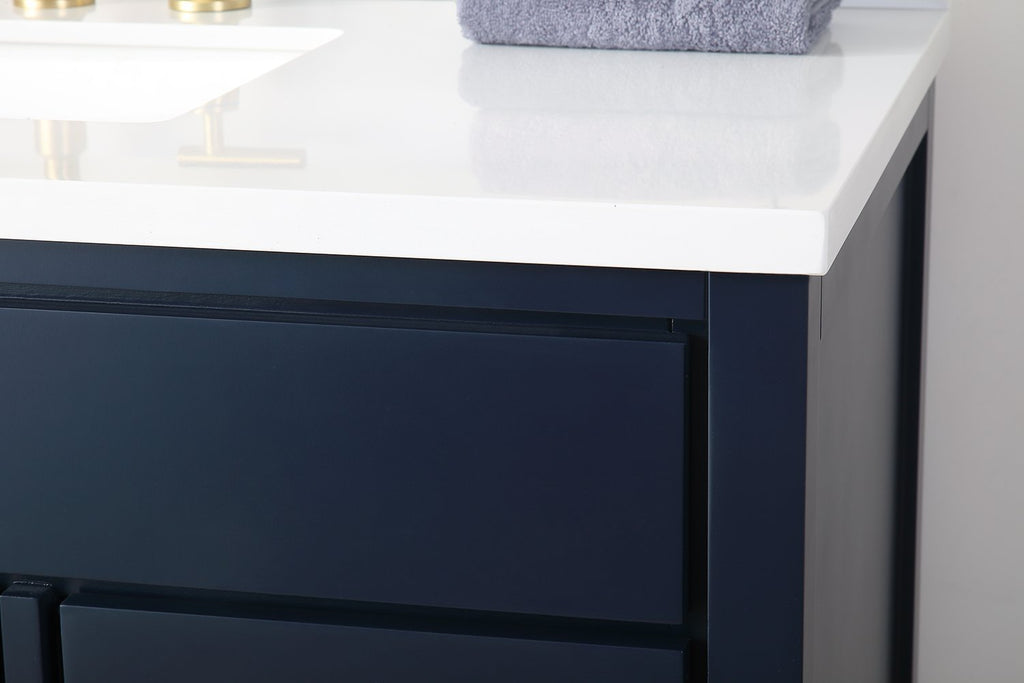 42" Tennant Brand Beatrice Navy Blue Modern Bathroom Sink Vanity
