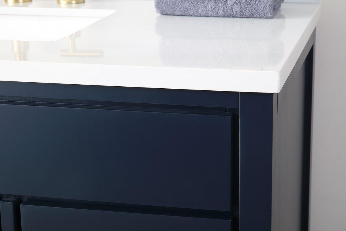 42" Tennant Brand Beatrice Navy Blue Modern Bathroom Sink Vanity