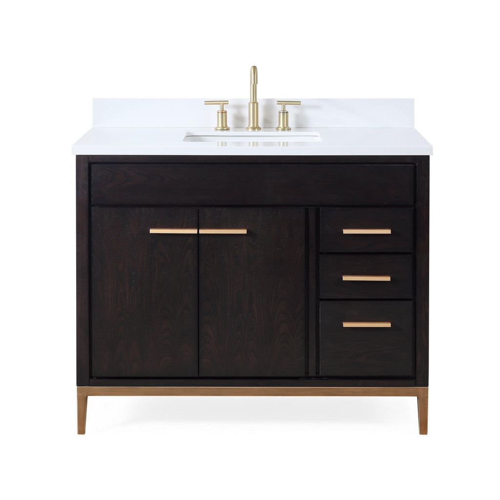 42" Tennant Brand Modern Style Beatrice Bathroom Sink Vanity Wenge Finish