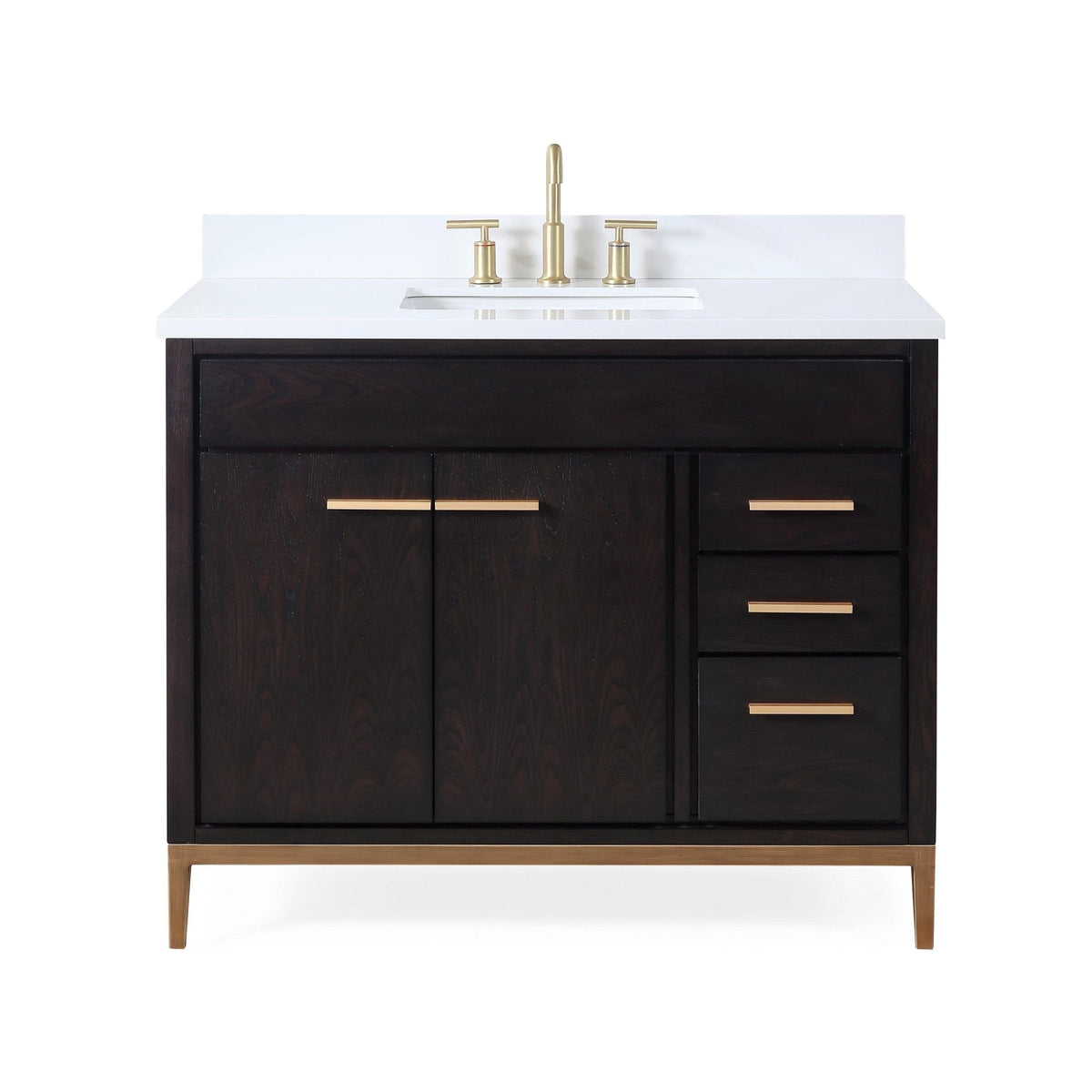 42" Tennant Brand Modern Style Beatrice Bathroom Sink Vanity Wenge Finish