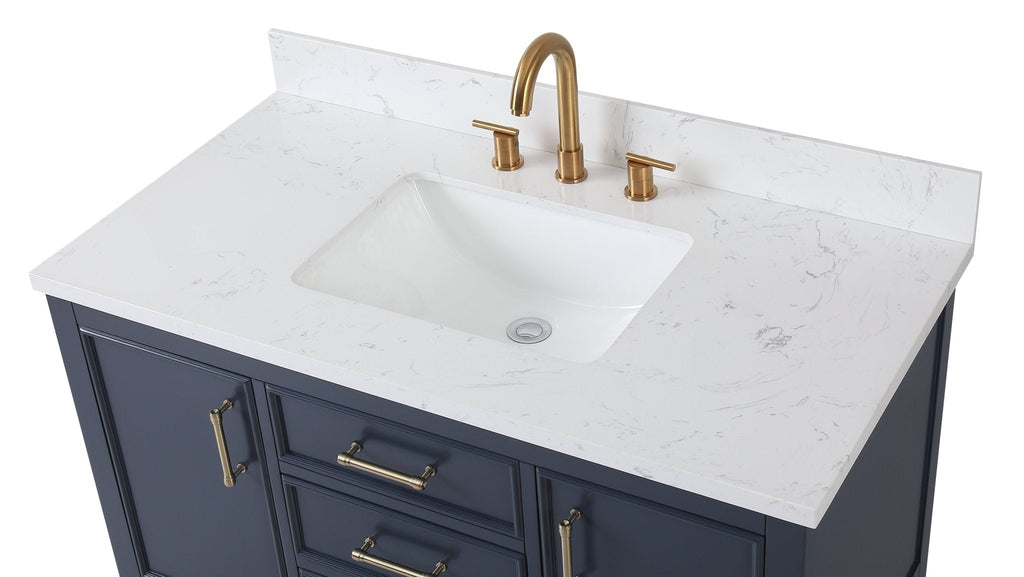 42" Tennant Brand Navy Blue Single Sink Bathroom Vanity - Felton