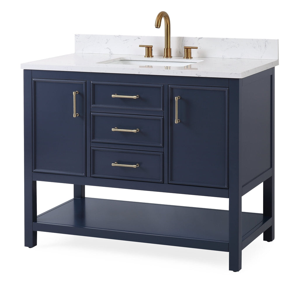 42" Tennant Brand Navy Blue Single Sink Bathroom Vanity - Felton