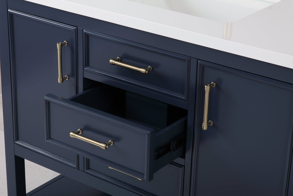 42" Tennant Brand Navy Blue Single Sink Bathroom Vanity - Felton