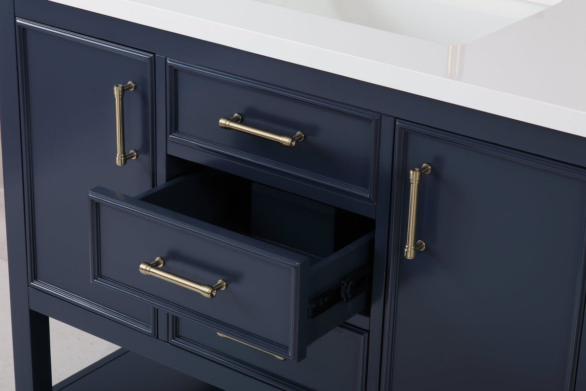42" Tennant Brand Navy Blue Single Sink Bathroom Vanity - Felton