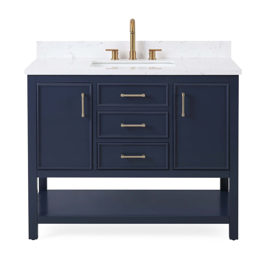 42" Tennant Brand Navy Blue Single Sink Bathroom Vanity - Felton