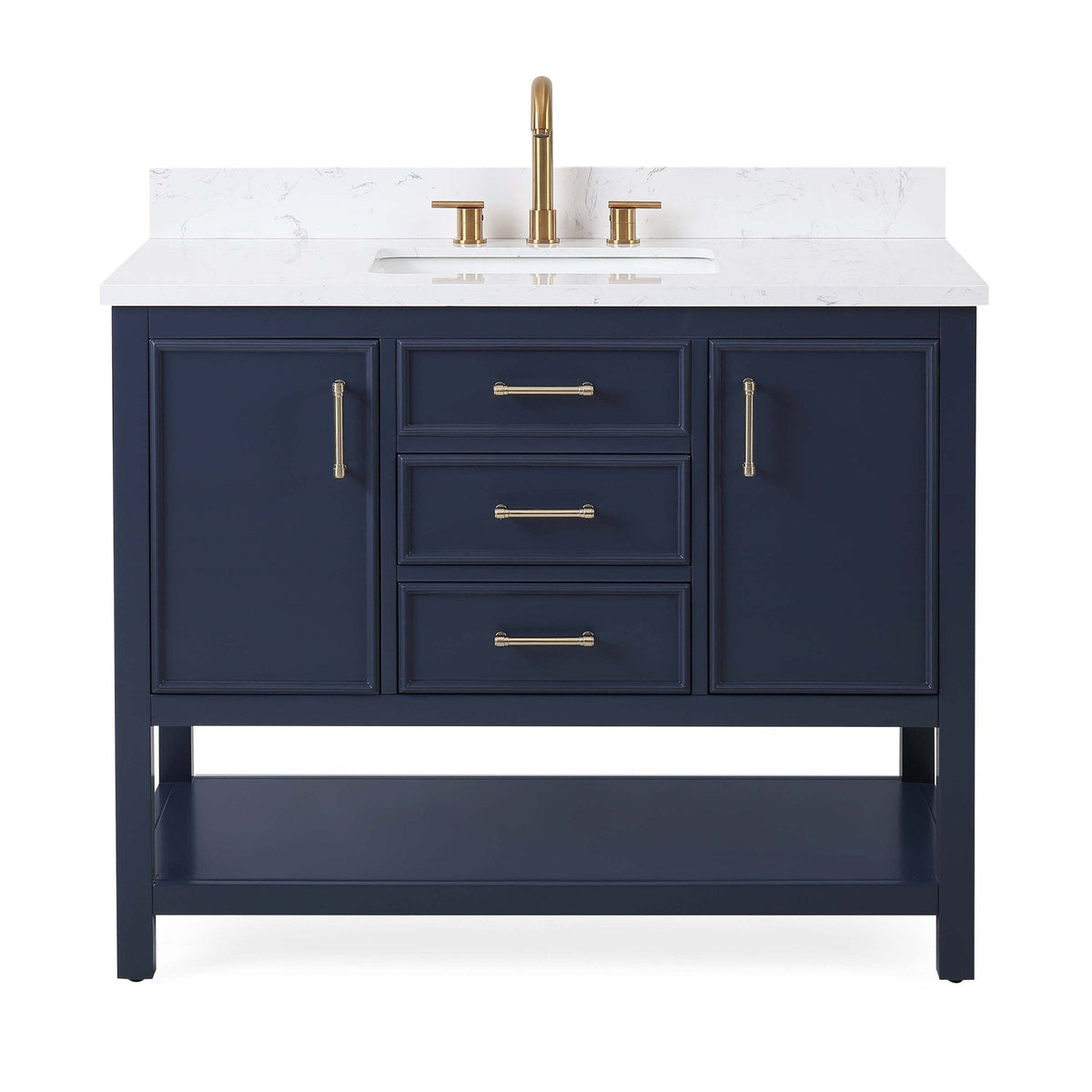 42" Tennant Brand Navy Blue Single Sink Bathroom Vanity - Felton