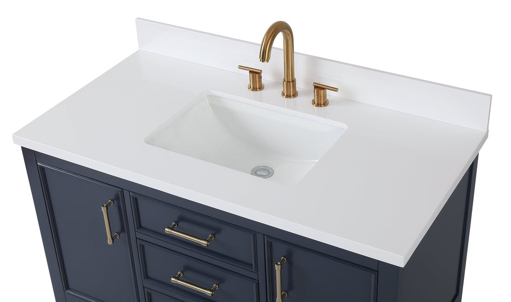 42" Tennant Brand Navy Blue Single Sink Bathroom Vanity - Felton