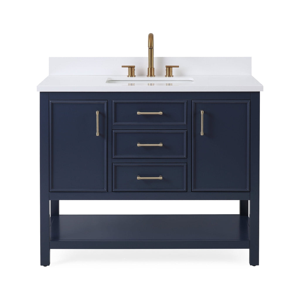 42" Tennant Brand Navy Blue Single Sink Bathroom Vanity - Felton