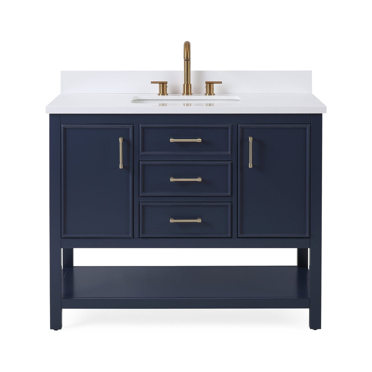 42" Tennant Brand Navy Blue Single Sink Bathroom Vanity - Felton