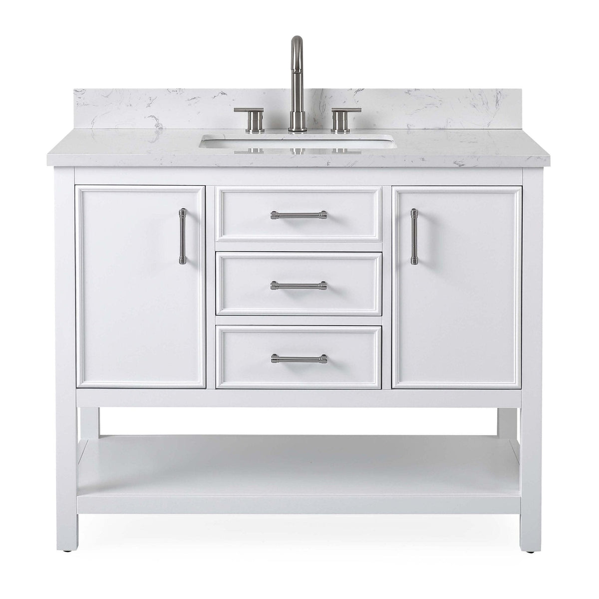 42" Tennant Brand White Single Sink Bathroom Vanity - Felton