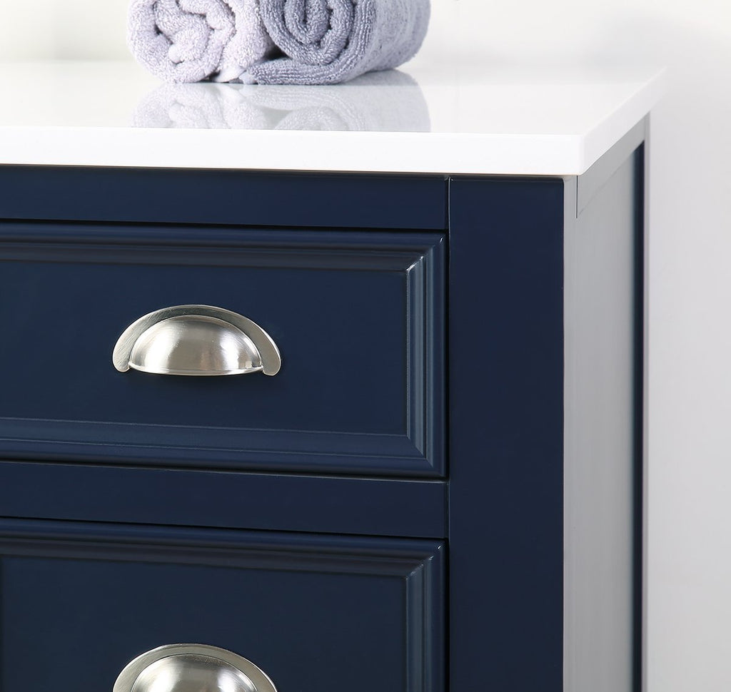 46" Benton Collection Navy Blue Zapate Bathroom Sink Vanity