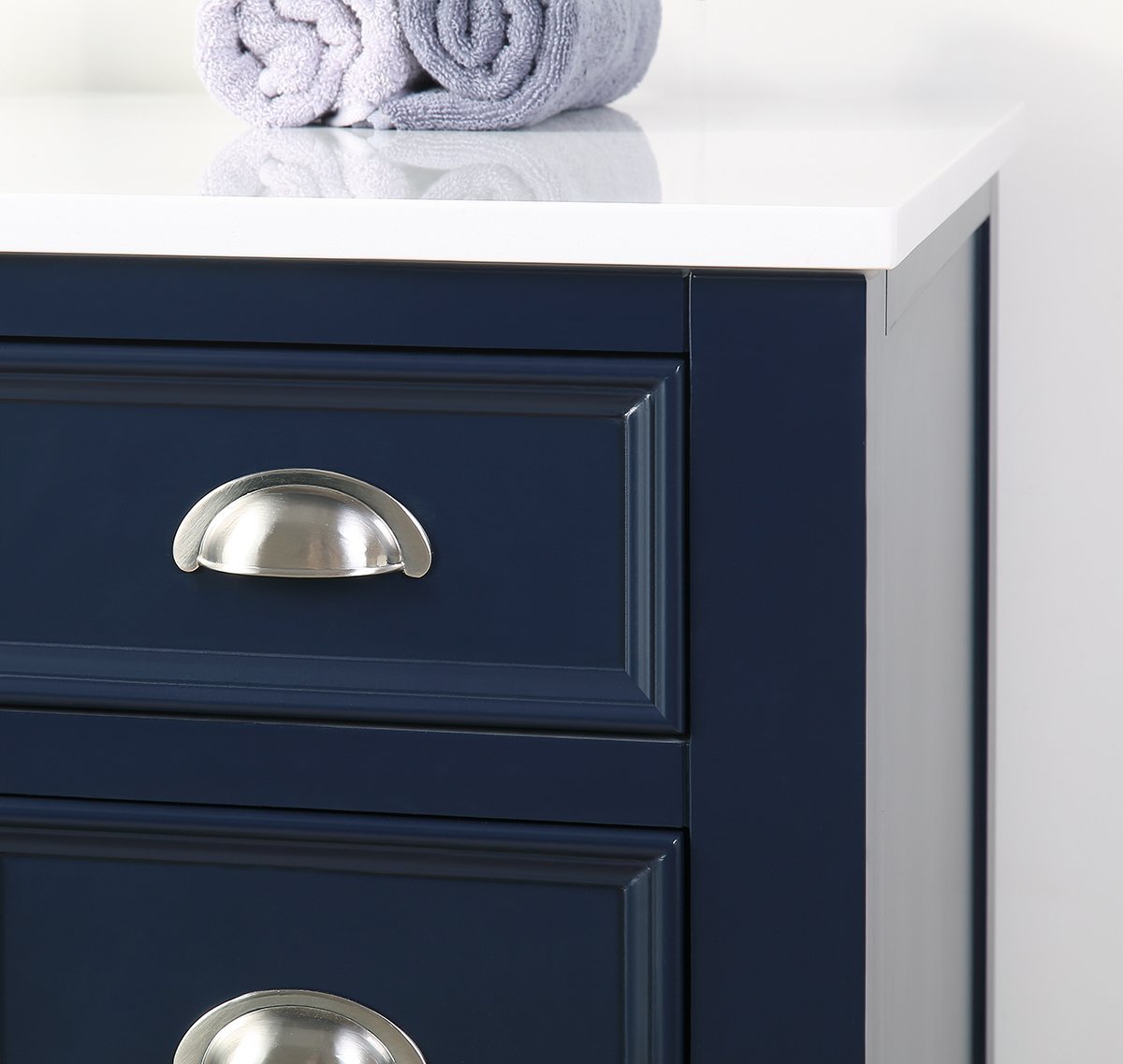 46" Benton Collection Navy Blue Zapate Bathroom Sink Vanity