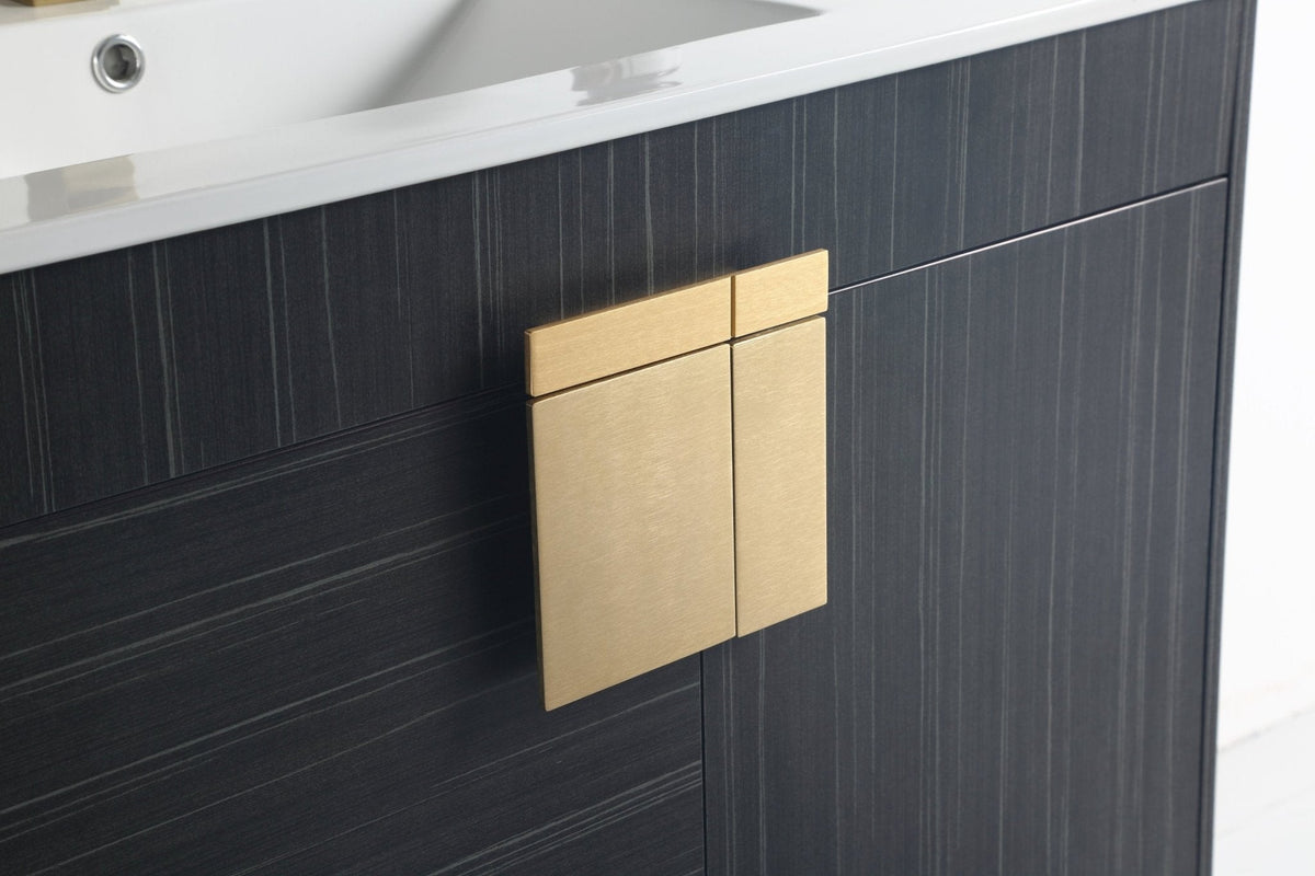 48" Kuro Minimalistic Dawn Gray Single Sink Bathroom Vanity