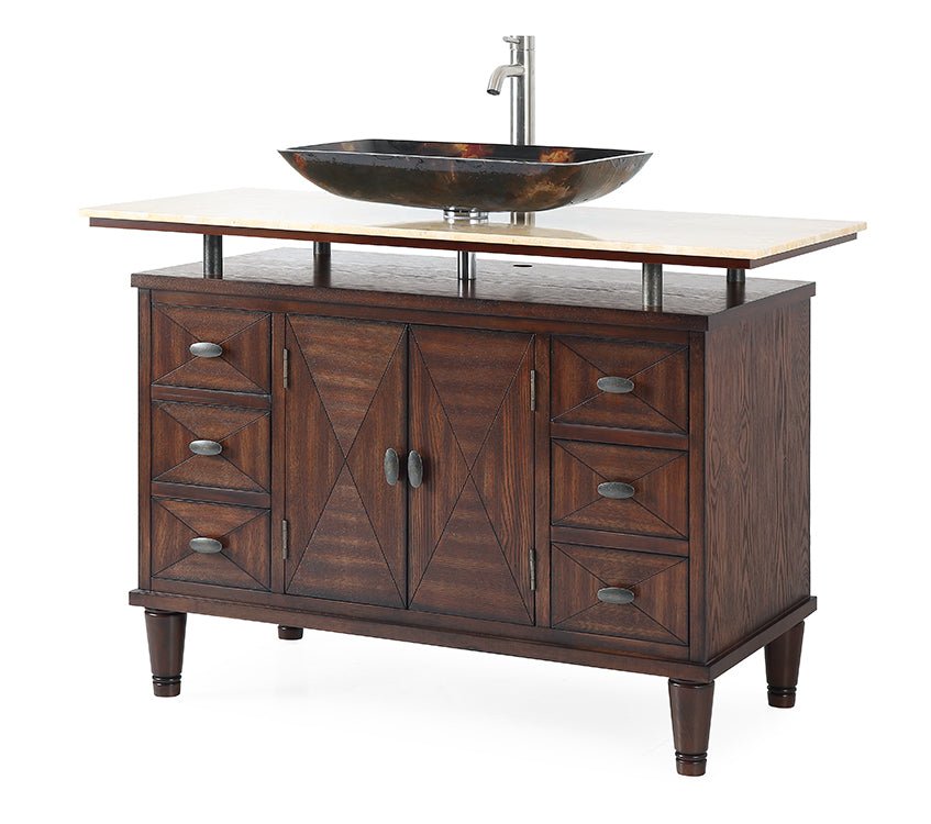 48" Benton Collection Verdana Vessel Sink Bathroom Vanity