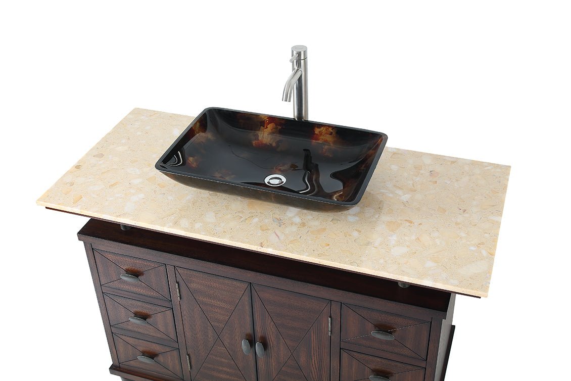 48" Benton Collection Verdana Vessel Sink Bathroom Vanity