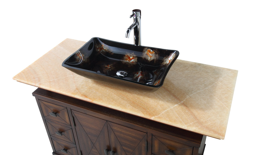 48" Benton Collection Verdana Vessel Sink Bathroom Vanity