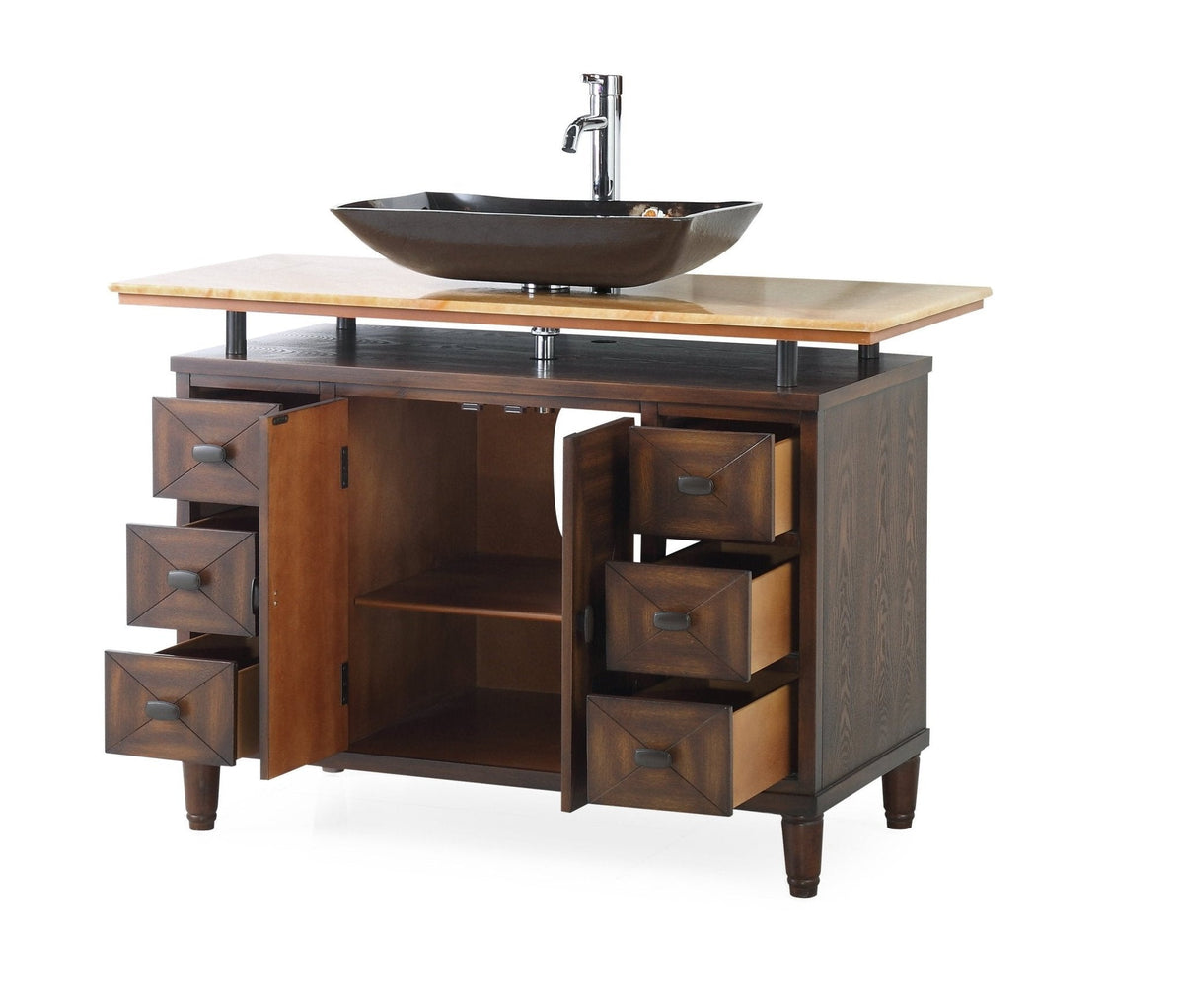 48" Benton Collection Verdana Vessel Sink Bathroom Vanity