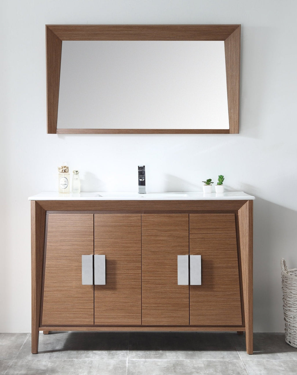 48" Larvotto Light Wheat Color Modern Bathroom Sink Vanity