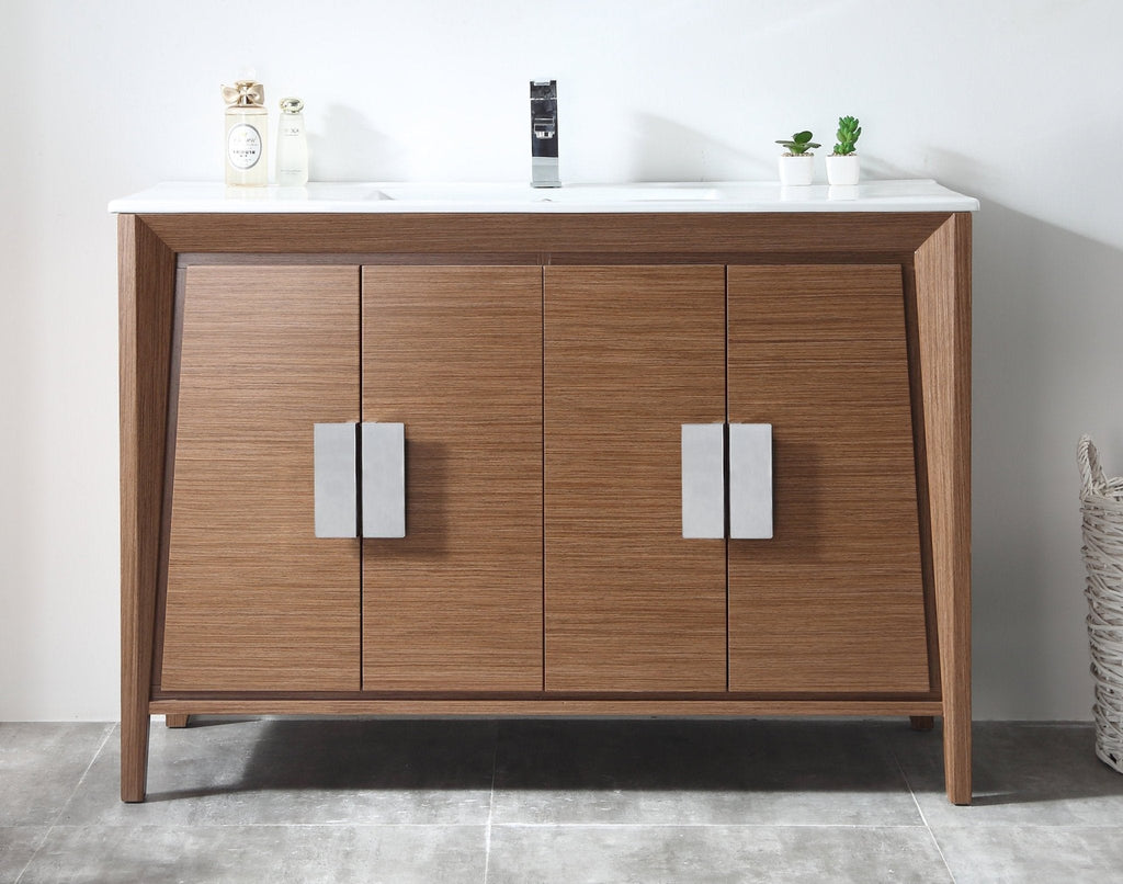 48" Larvotto Light Wheat Color Modern Bathroom Sink Vanity