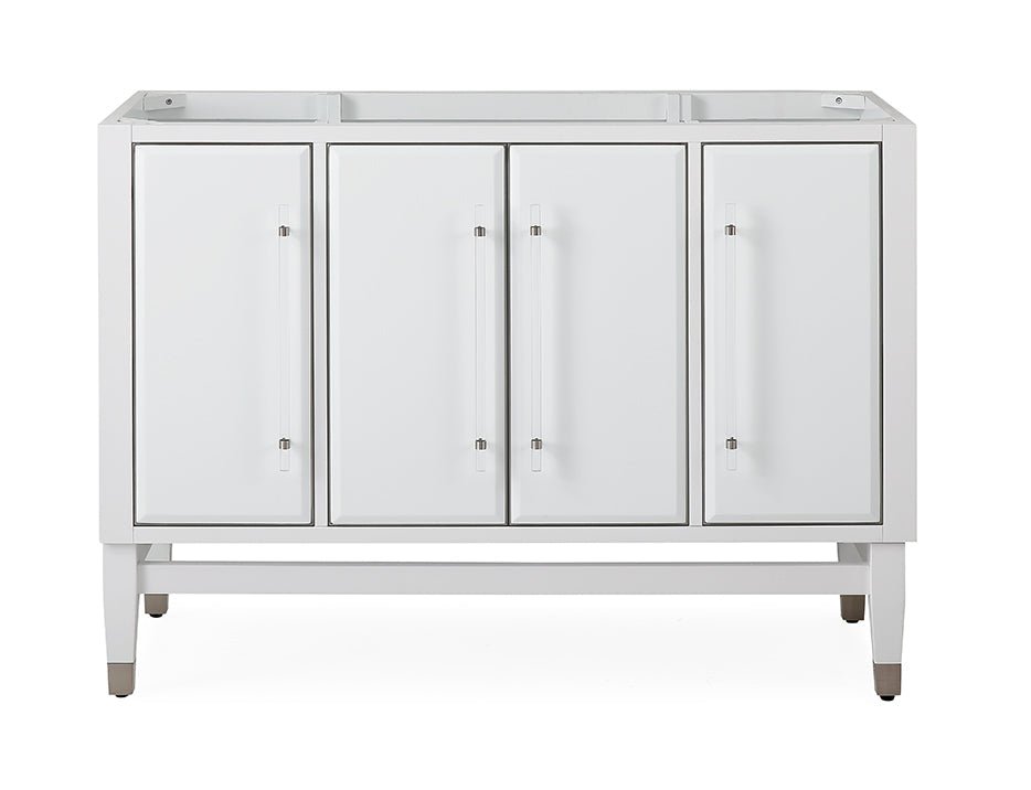 48" Tennant Brand Bertone White Modern Bathroom Sink Vanity