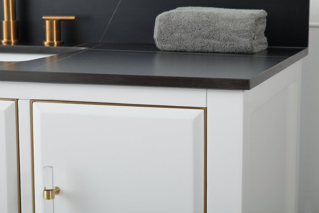 48" Tennant Brand Bertone White Modern Bathroom Sink Vanity
