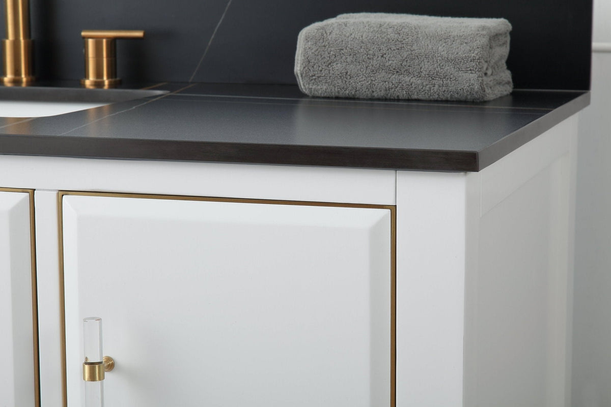 48" Tennant Brand Bertone White Modern Bathroom Sink Vanity