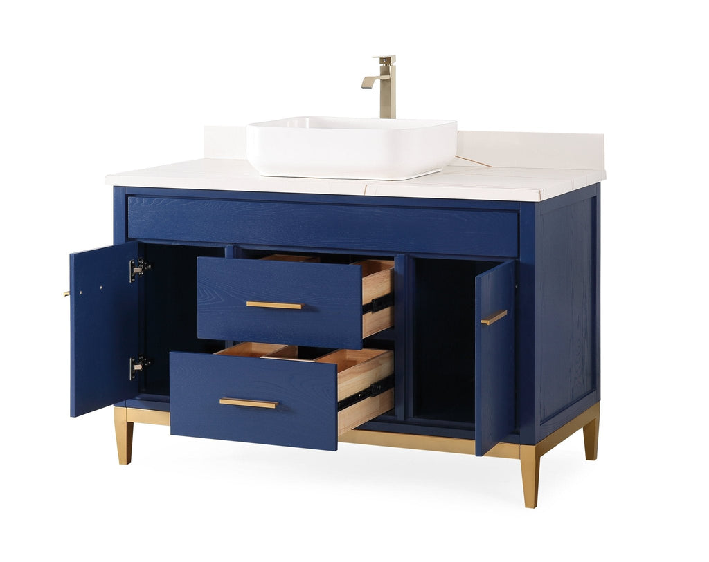 48" Tennant Brand Modern Style Beatrice Vessel Sink Bathroom Vanity