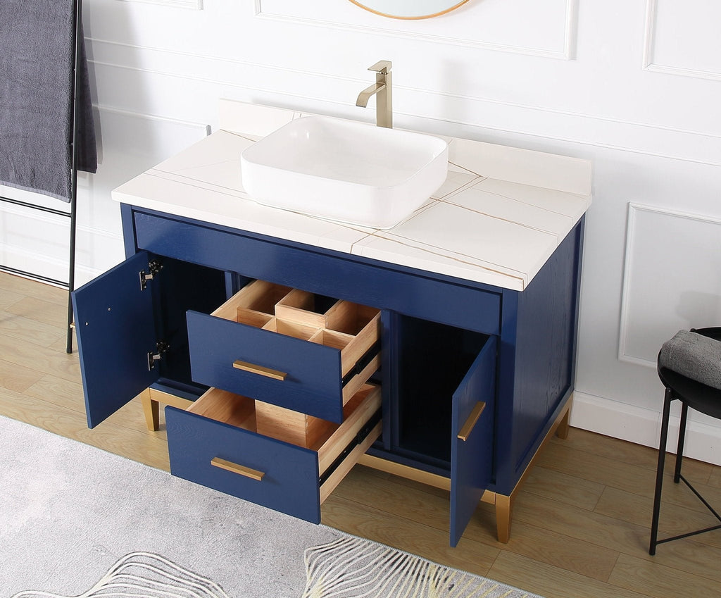 48" Tennant Brand Modern Style Beatrice Vessel Sink Bathroom Vanity