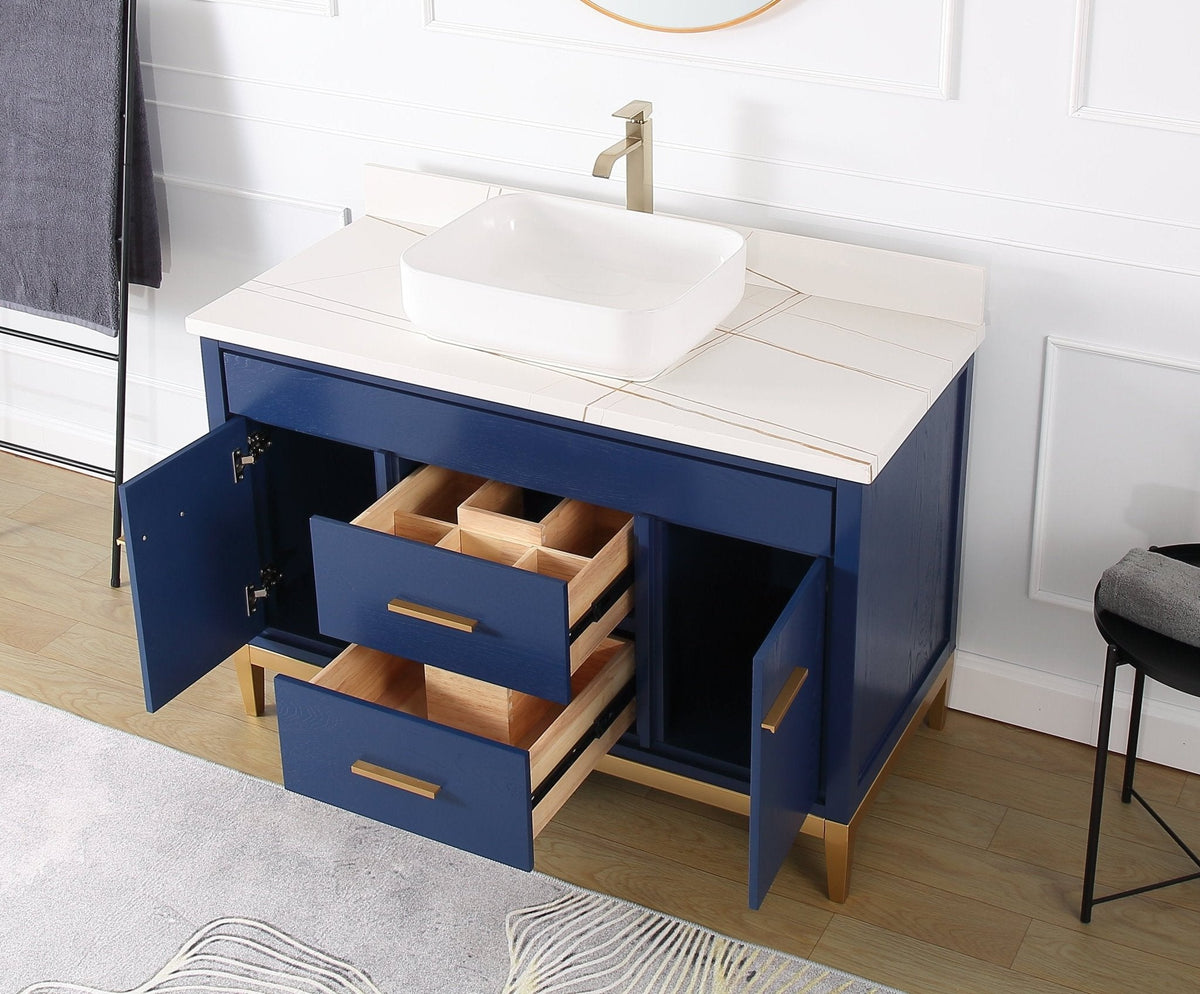 48" Tennant Brand Modern Style Beatrice Vessel Sink Bathroom Vanity
