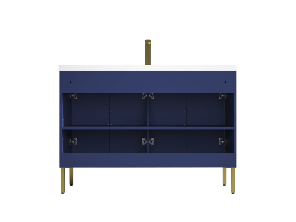 48" Tennant Brand Modern Style Navy Blue Eileen Bathroom Sink Vanity