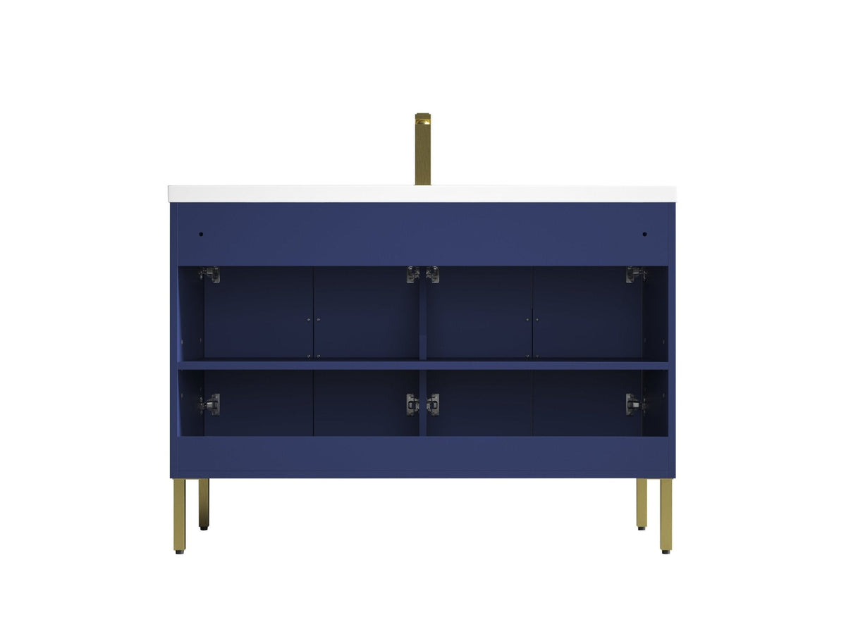 48" Tennant Brand Modern Style Navy Blue Eileen Bathroom Sink Vanity