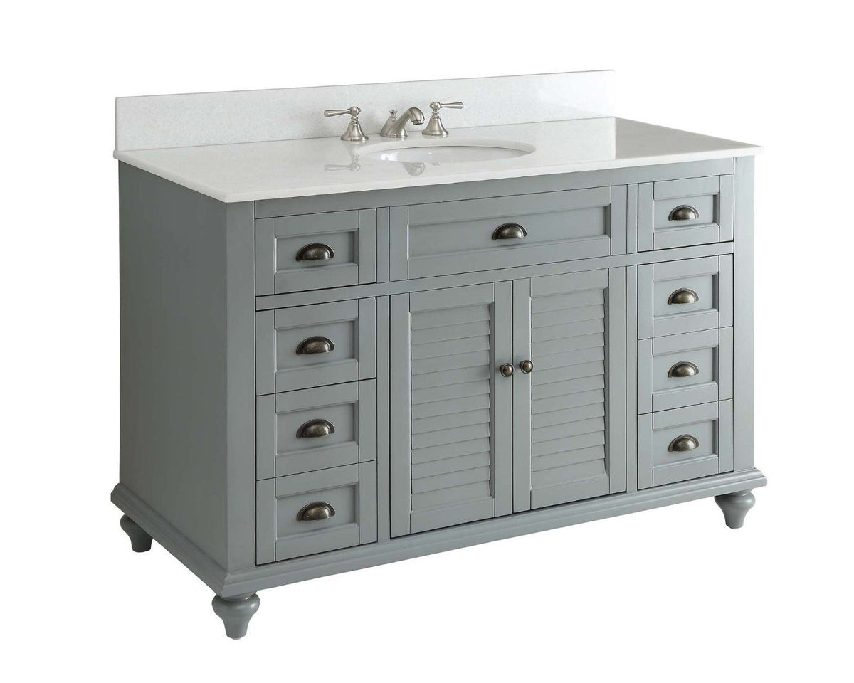 49" Benton Collection Cottage style Glennville Bathroom Sink Vanity (Grey)
