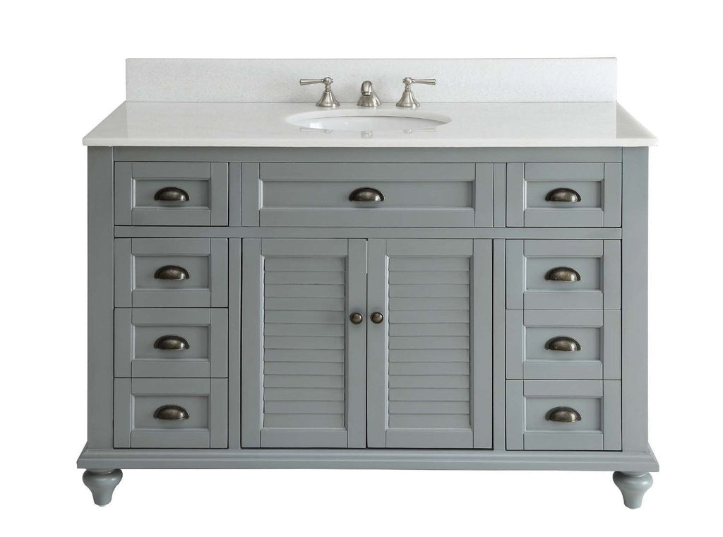 49" Benton Collection Cottage style Glennville Bathroom Sink Vanity (Grey)