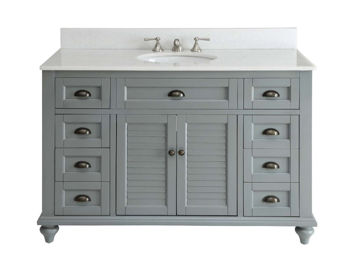 49" Benton Collection Cottage style Glennville Bathroom Sink Vanity (Grey)