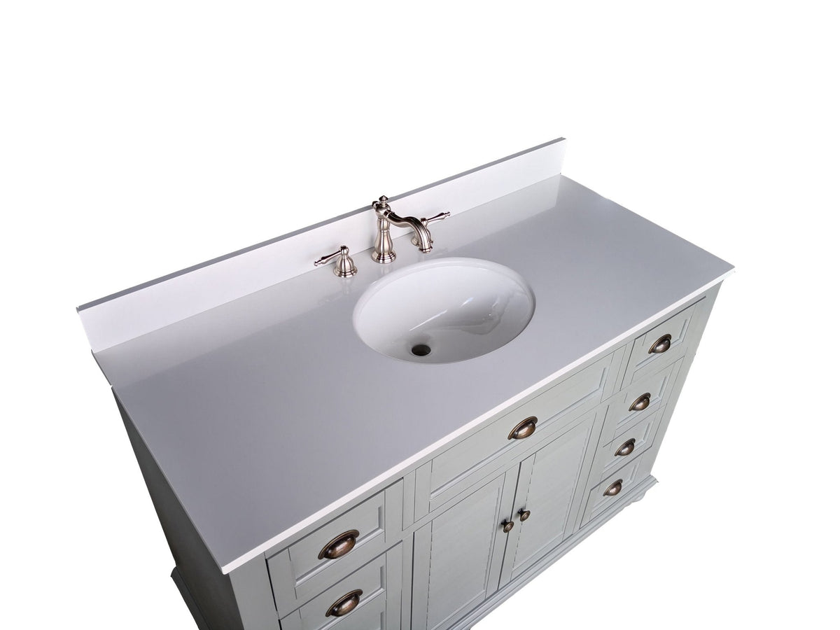 49" Benton Collection Cottage style Glennville Bathroom Sink Vanity (Grey)