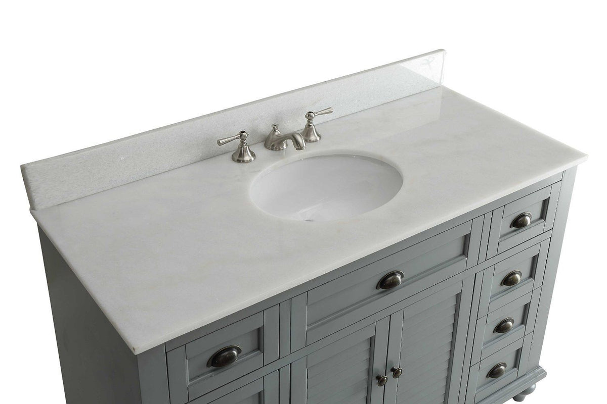 49" Benton Collection Cottage style Glennville Bathroom Sink Vanity (Grey)