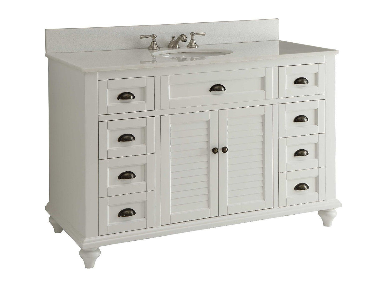 49" Cottage Style White Glennville Bathroom Sink Vanity