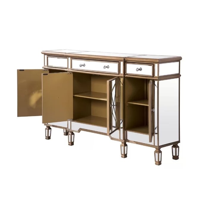 60" Benton collection Andrea Mirrored Console