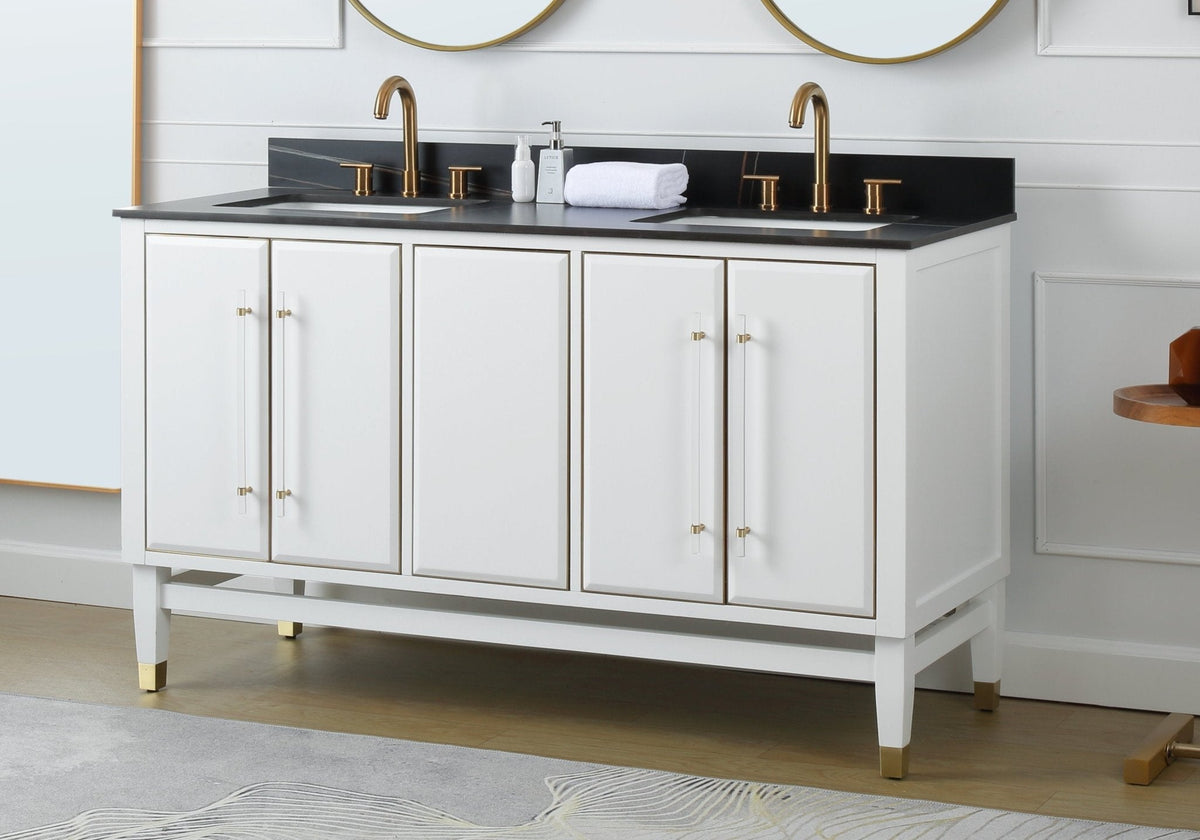 60" Tennant Brand Bertone Double Sink Bathroom Vanity