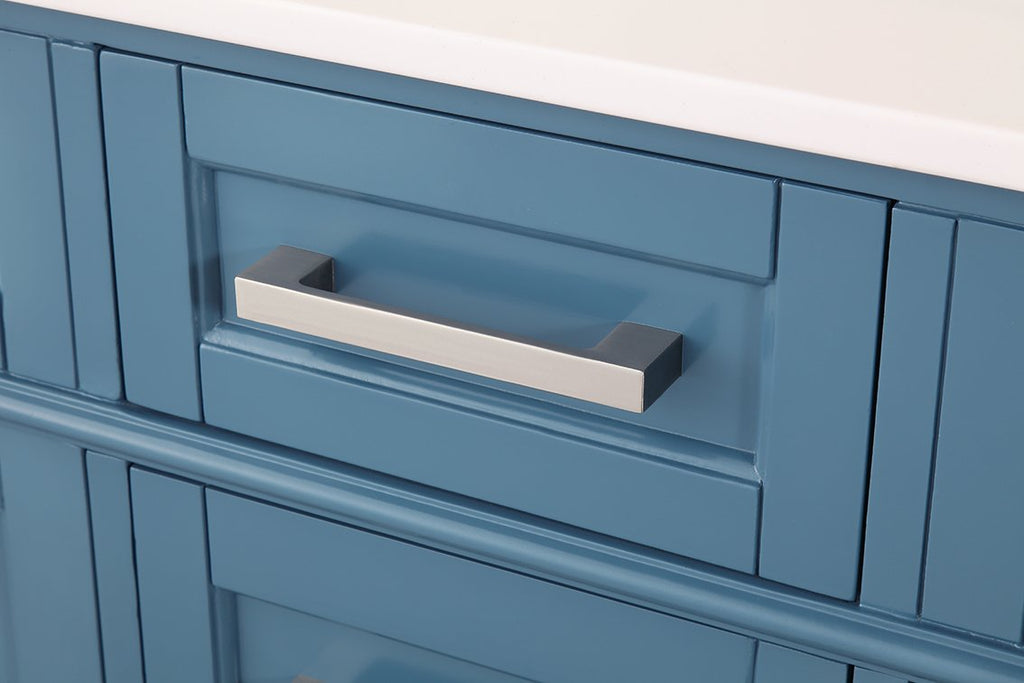 60" Tennant Brand Durand Modern Teal Blue Double Sink Bathroom Vanity