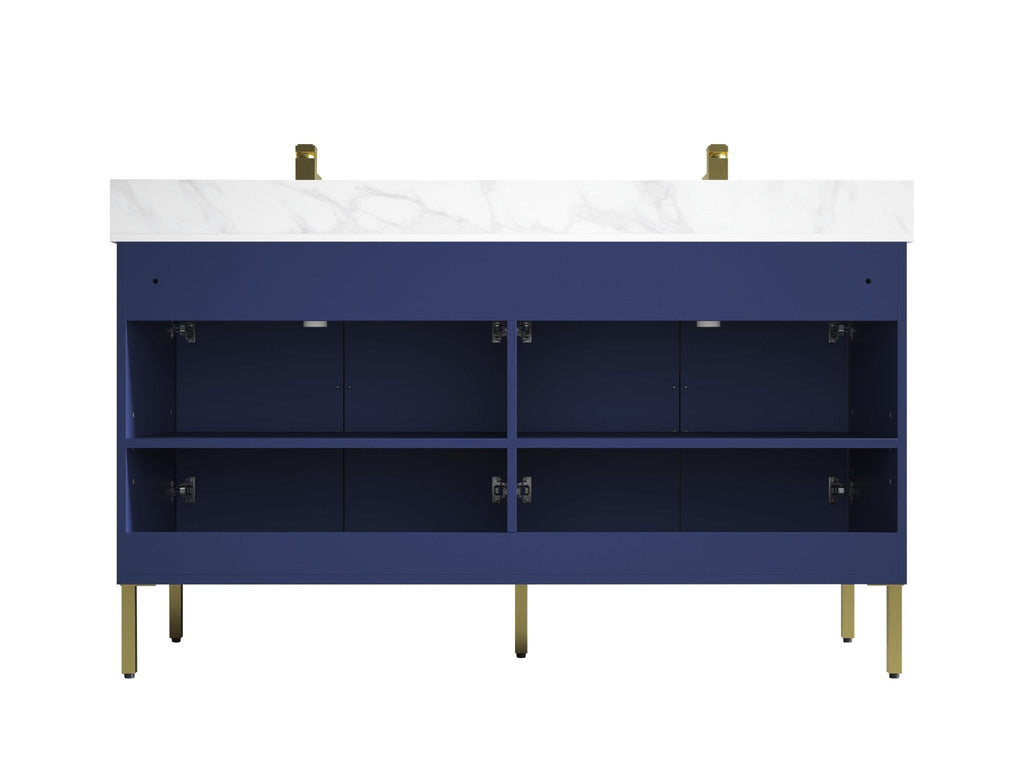 60" Tennant Brand Eileen Modern Style Double Sink Bathroom Vanity
